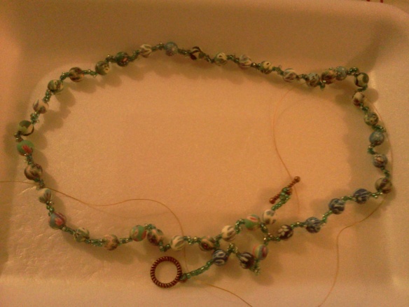 After pass 2 the necklace should start to zig a bit...